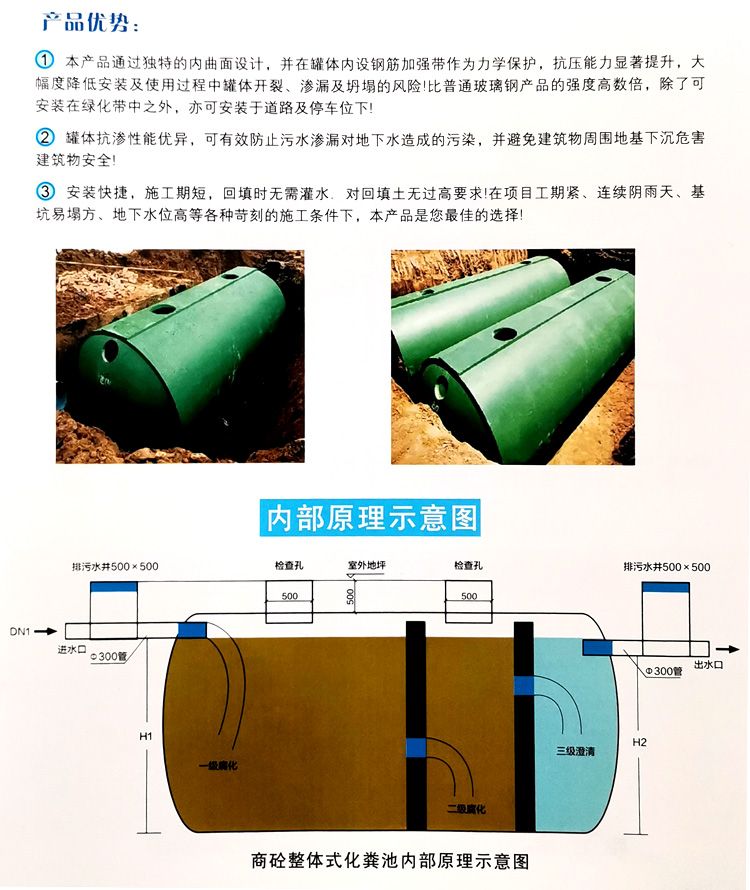 札达玻璃钢化粪池
